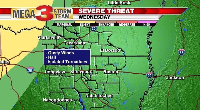 Severe Risk for the rest of Wednesday Night
